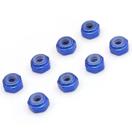 Kyosho M2 Aluminum Nylon Color Nut 8pcs (Blue)