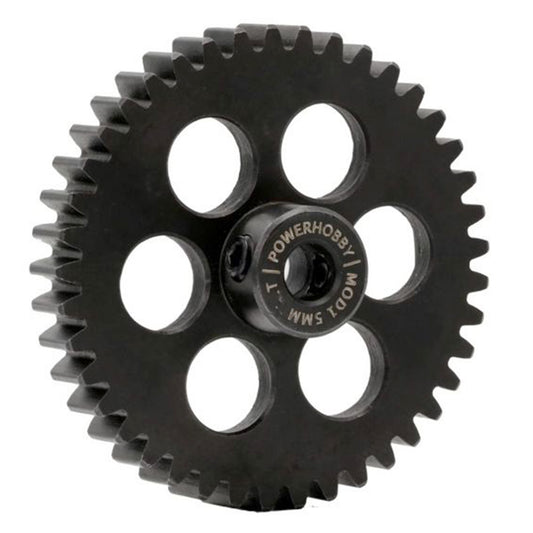 Power Hobby Hardened Steel 45 Tooth Mod1 5mm Pinion Gear with 2 Grub Screws