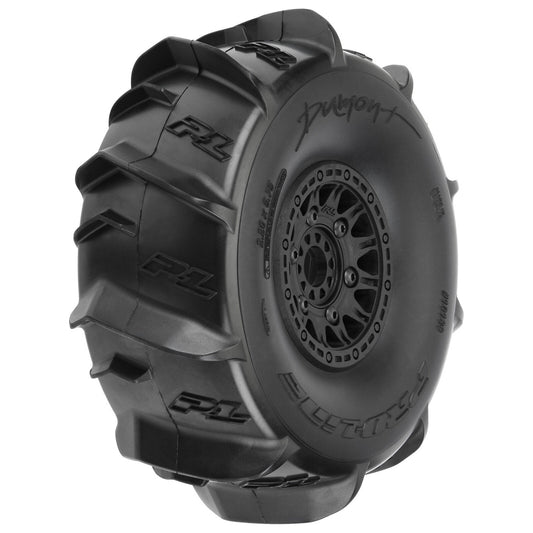 Pro-Line Dumont Sand/Snow Tires Mounted on Raid Black 6x30 Removable 17mm Hex Wheels (2) for Mojave 6S and UDR Front or Rear