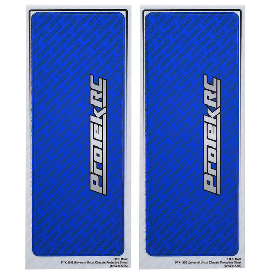ProTek RC Universal Chassis Protective Sheet (Blue) (2) (12.5x33.5cm)