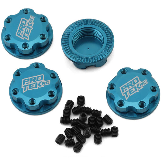ProTek RC 17mm Captured & Knurled Magnetic Wheel Nuts (4) (Blue)