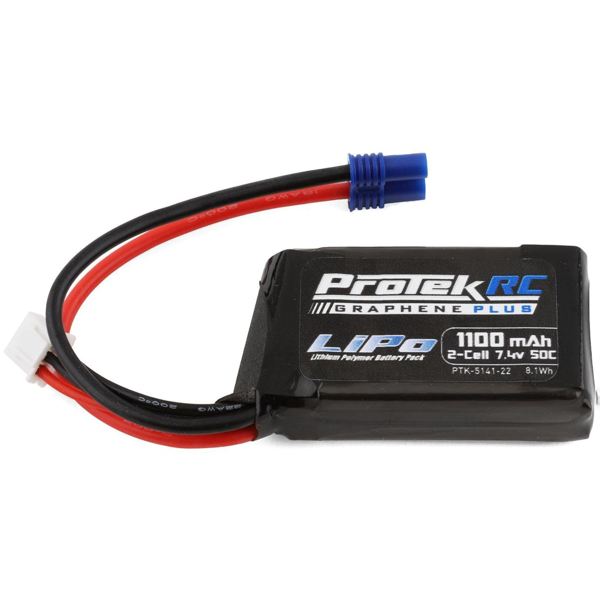 ProTek RC 2S 50C 1100mAh Losi Mini T/B & JRX2 LiPo Battery w/EC2 Connector