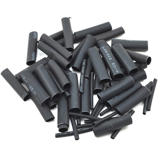 ProTek RC 1.5, 5, 6 & 8mm Shrink Tubing Assortment Pack (Black) (20) (1" Length)