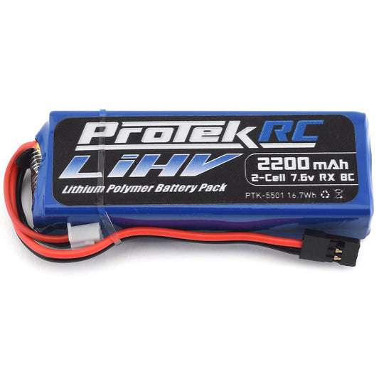 ProTek RC HV LiPo Receiver Battery Pack (Mugen/AE/8ight-X) (7.6V/2200mAh) (w/Balance Plug)