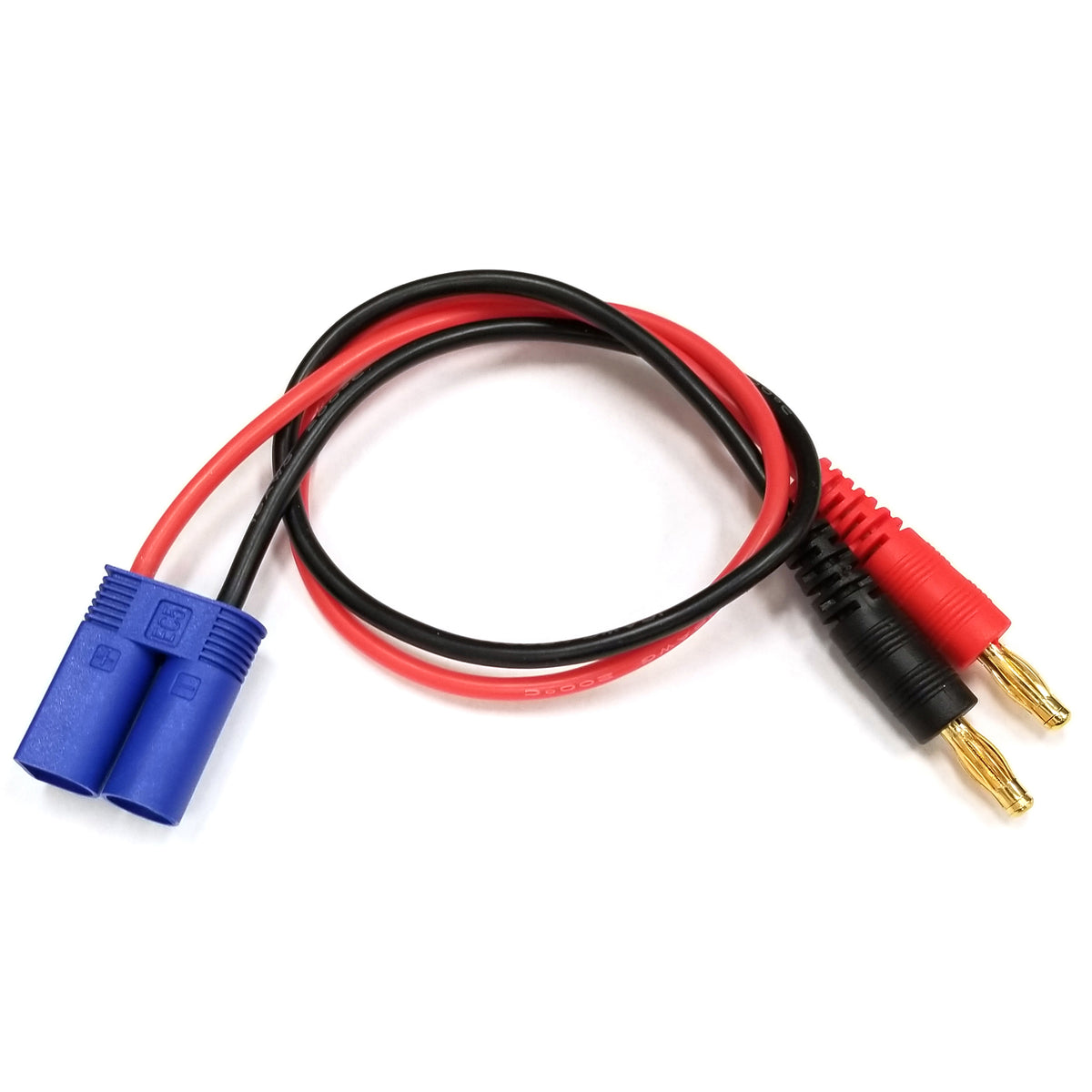 Racer's Edge Charge Adapter: EC5 Device to Male 4mm Bullets- 300mm Wire