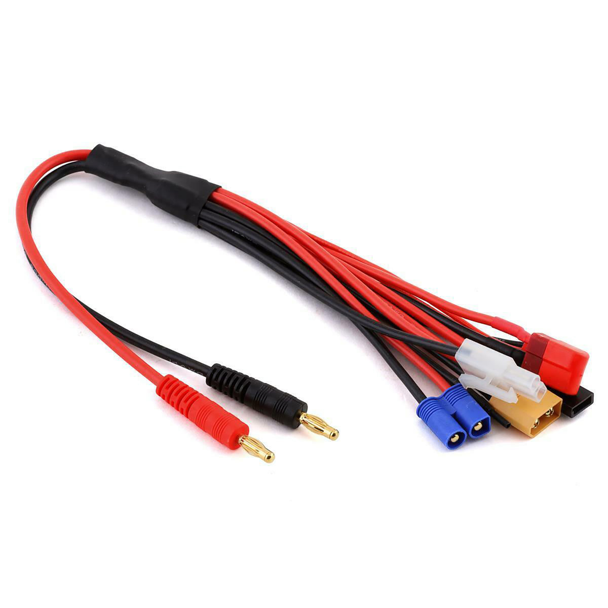 Racer's Edge 7-Function Charge Adapter to Male 4mm Bullets, 300mm Wire