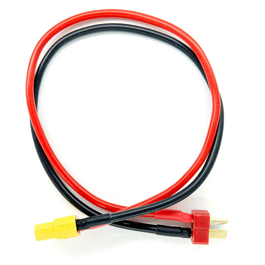 Racer's Edge Charge Adapter: Male T-Plug to Female XT60, 300mm Wire