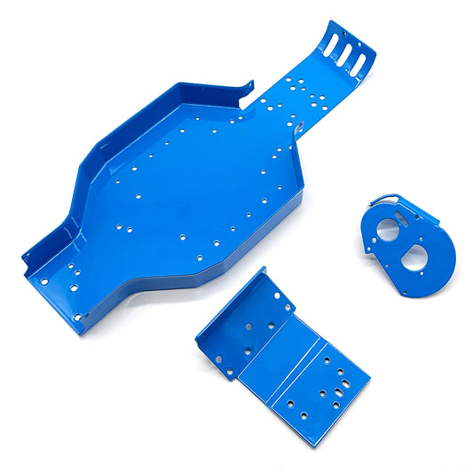Racer's Edge Team Associated Authentic RC10 Chassis - Powdercoated in Retro Blue
