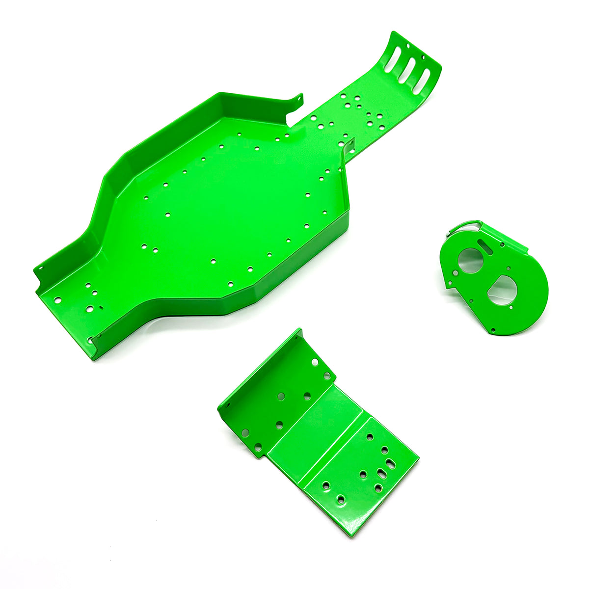 Racer's Edge Team Associated Authentic RC10 Chassis - Powdercoated in Retro Green