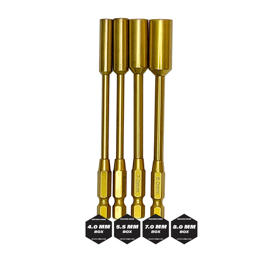 Racer's Edge TiN Coated Metric Nut Driver Bit Set (4pcs)