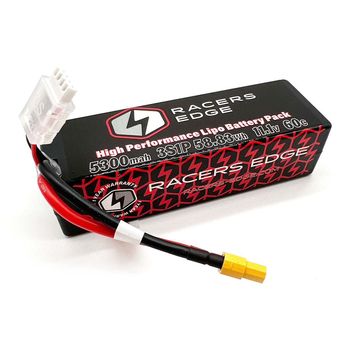 Racer's Edge 5300mAh 3S 11.1V 60C Hard Case Lipo Battery with XT60 Connector