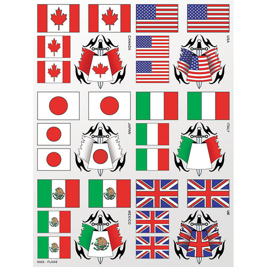 XXX Main Racing Flags Sticker Sheet