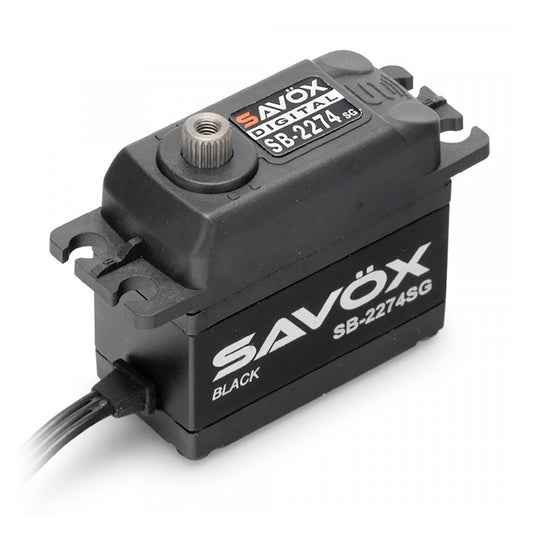 Savox Black Edition High Voltage Brushless Digital Servo, 0.080sec / 347.2oz @ 7.4V
