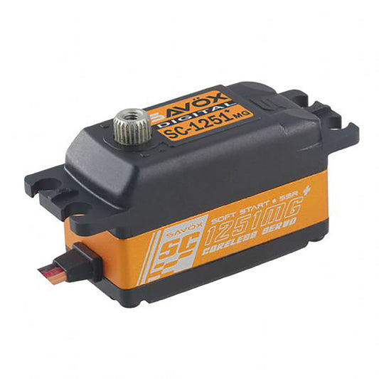 Savox 1251MG Plus Low Profile Digital Servo with Soft Start, 0.09sec / 125oz @ 6V