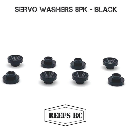 Reef's RC Servo Mount Washers Black (8pcs)