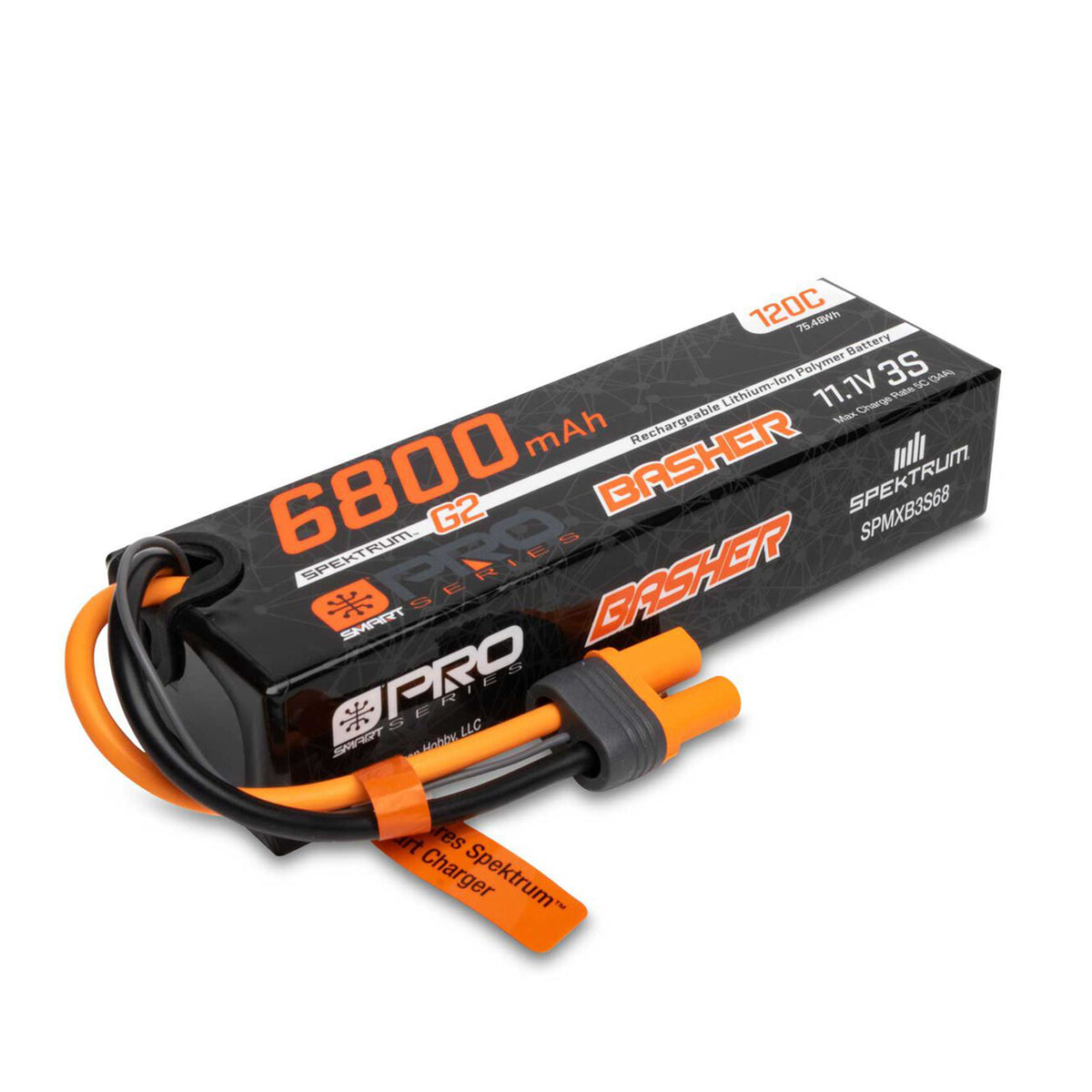 Spektrum RC 6800mAh 3S 11.1V Smart Pro Basher LiPo 120C IC5
