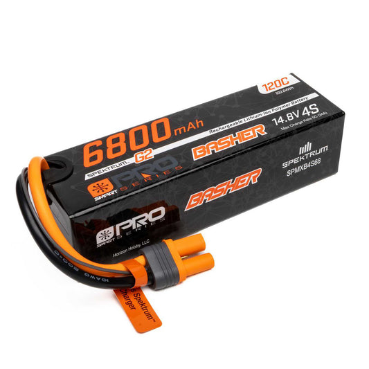 Spektrum RC 6800mAh 4S 14.8V Smart Pro Basher LiPo 120C IC5
