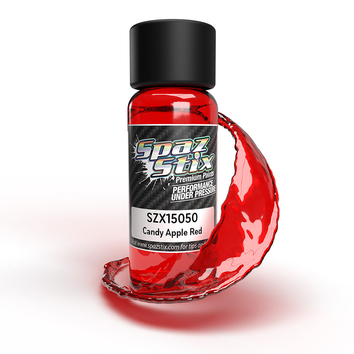 Spaz Stix Candy Apple Red Airbrush Ready Paint, 2oz Bottle
