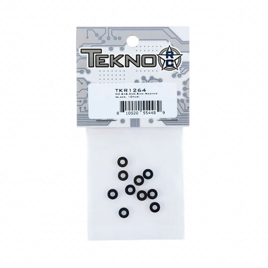 Tekno RC 2.6×6.0x0.5mm Washer (black, 10pcs)