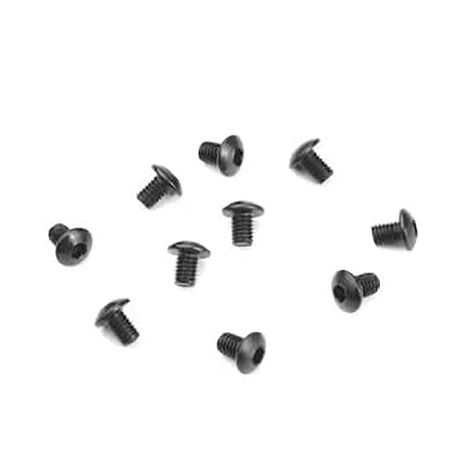 Tekno RC M3x4mm Button Head Screws (black, 10pcs)