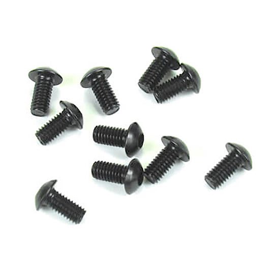 Tekno RC M3x6mm Button Head Screws (black, 10pcs)