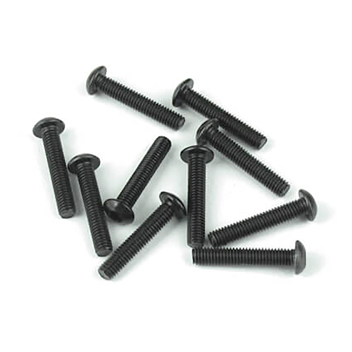 Tekno RC M3x16mm Button Head Screws (black, 10pcs)