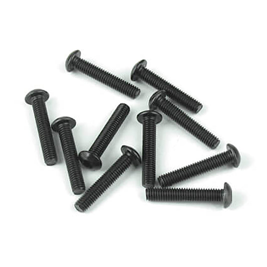 Tekno RC M3x16mm Button Head Screws (black, 10pcs)
