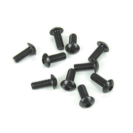 Tekno RC M4x10mm Button Head Screws (black, 10pcs)