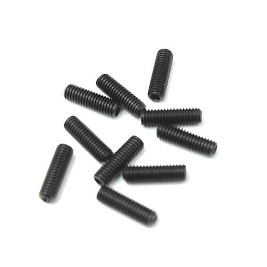 Tekno RC M3x10mm Set Screws (black, 10pcs)