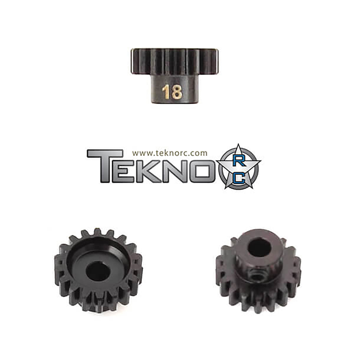 Tekno RC Pinion Gear 18T, MOD1, 5mm Bore, M5 Set Screw