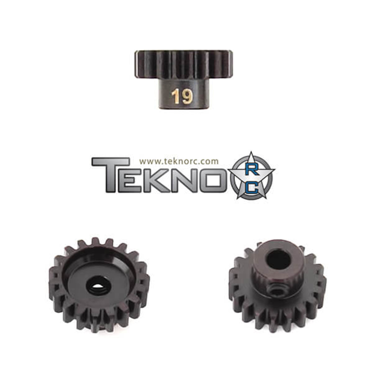 Tekno RC Pinion Gear 19T, MOD1, 5mm Bore, M5 Set Screw