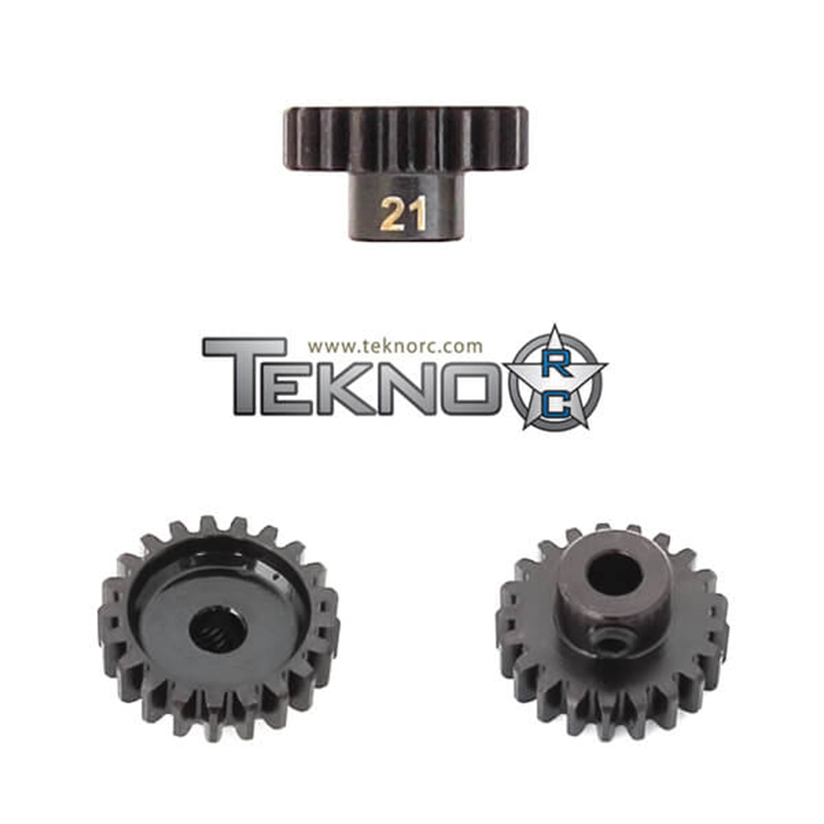 Tekno RC Pinion Gear 21T, MOD1, 5mm Bore, M5 Set Screw