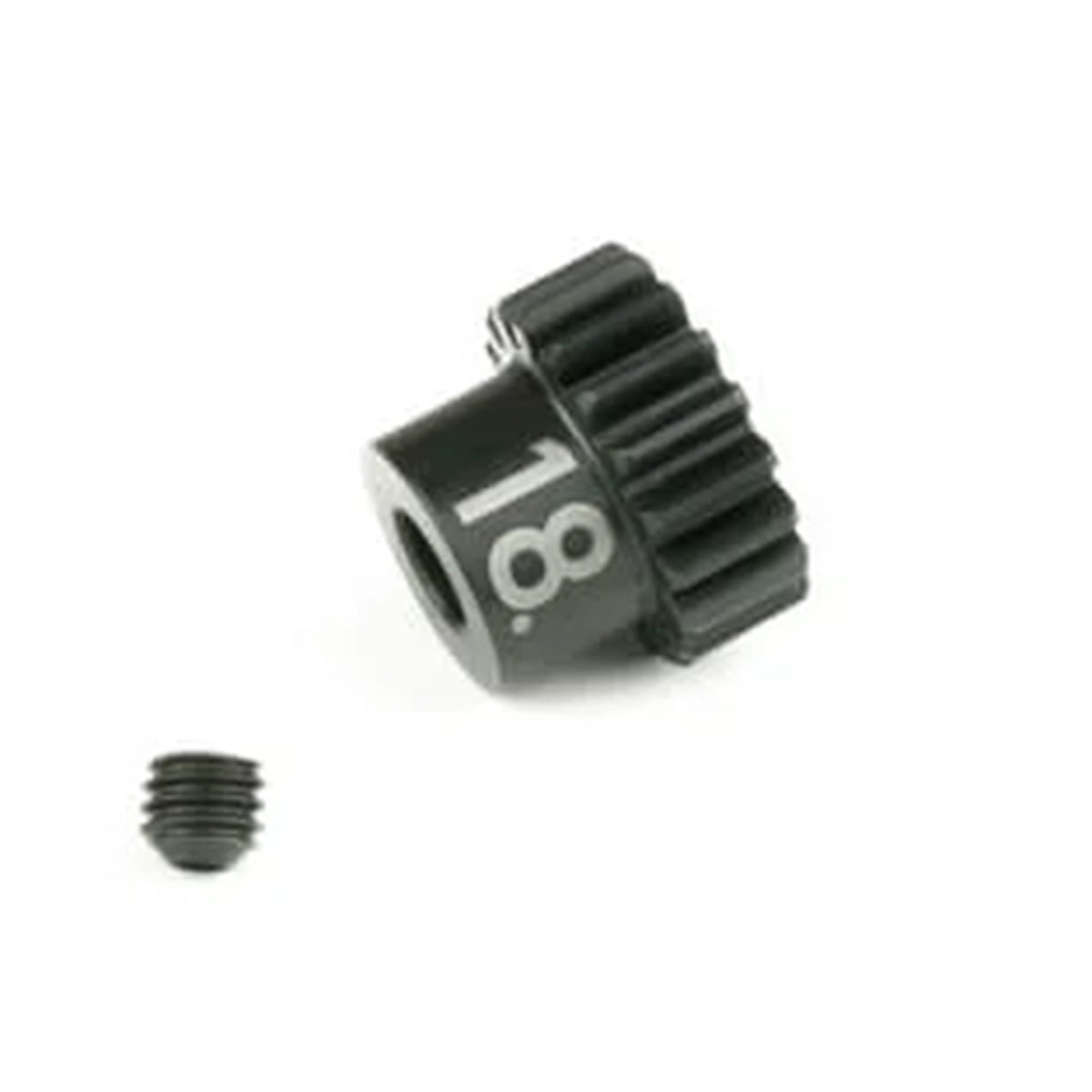 Tekno RC Pinion Gear 18T, Steel MOD 0.8, 5mm Bore, M5 Set Screw