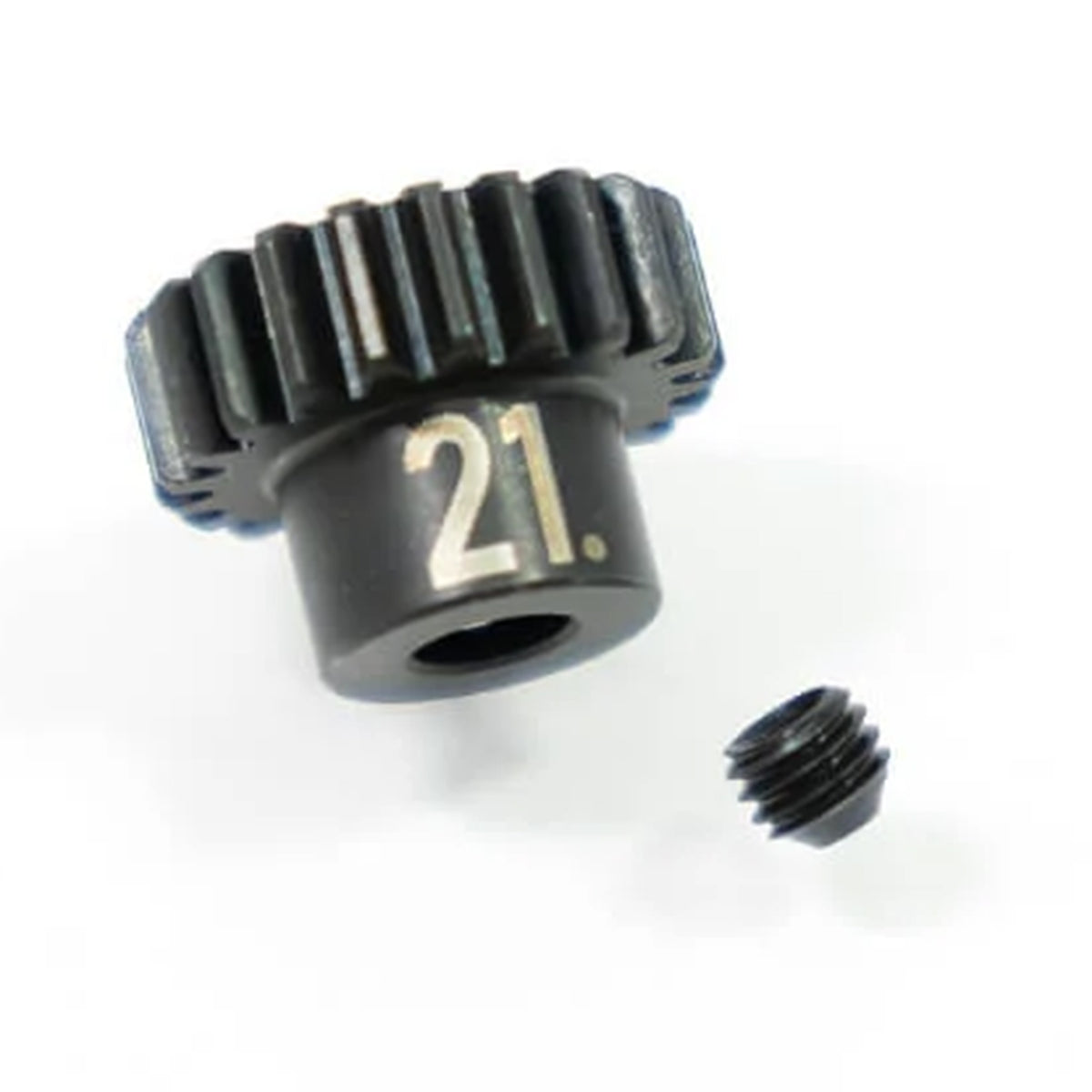 Tekno RC Pinion Gear 21T, Steel MOD 0.8, 5mm Bore, M5 Set Screw