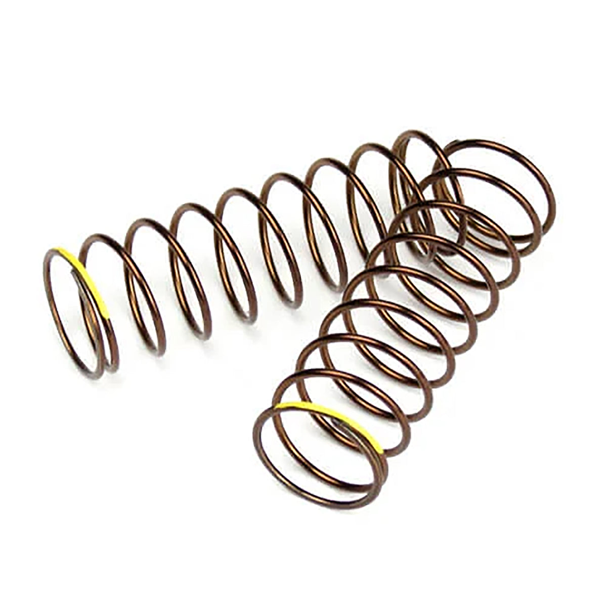 Tekno RC Shock Spring Set (rear, 1.3×9.875, 2.82lb/in, 63mm, yellow)