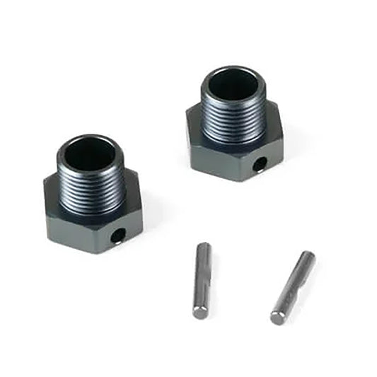 Tekno RC ET48 2.0 Aluminum 17mm Hex Wheel Hub Set (Gun Metal) (2) (+2mm Offset)