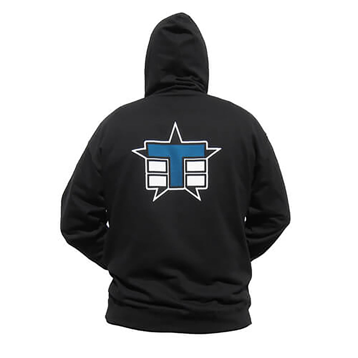 Tekno RC “Stripe” Zippered Hoodie (vertical design, black)