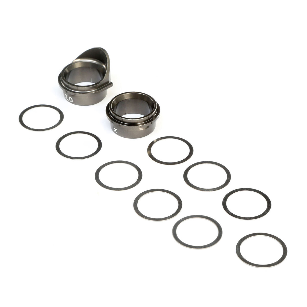 TLR Rear Gearbox Bearing Inserts, Aluminum: 8X