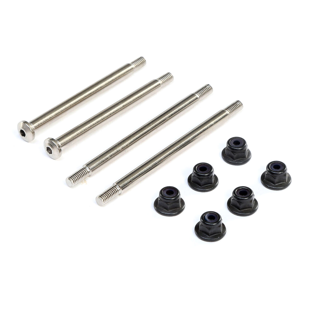 TLR Outer Hinge Pins, 3.5mm, Electro Nickel (2): 8X