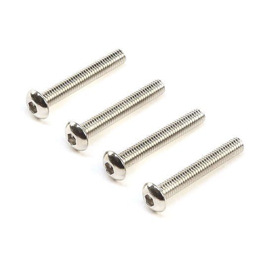 TLR Left Hand Button Head Screws, M3x20mm (4)