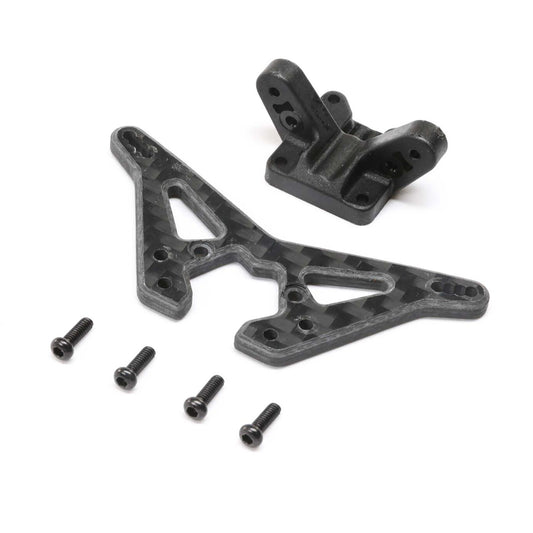 TLR Carbon Rear Shock Tower: Mini-B, BL