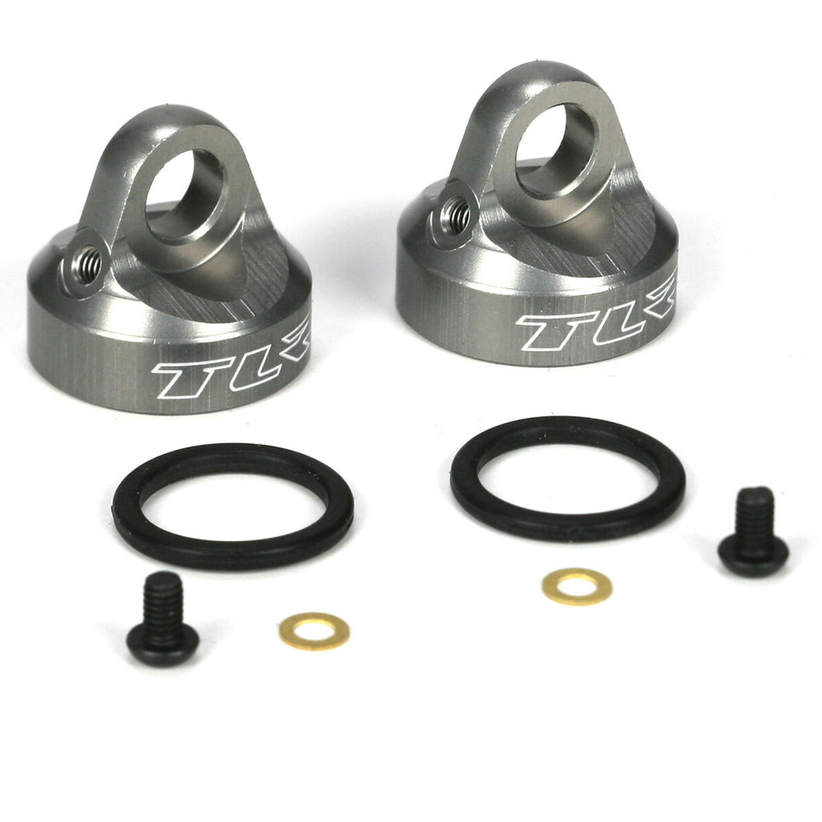 TLR Bleeder Shock Caps, Aluminum (2): TEN