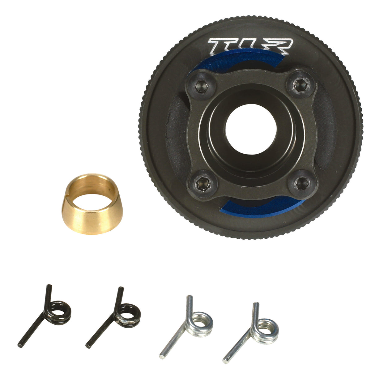 TLR Prebuilt Clutch, 4 Shoe, Hard Anodized Aluminum: 8B, 8T