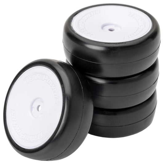Team Powers Pre-Mounted Touring Car Rubber Tires w/12mm Hex (White) (4) (36SUV2)