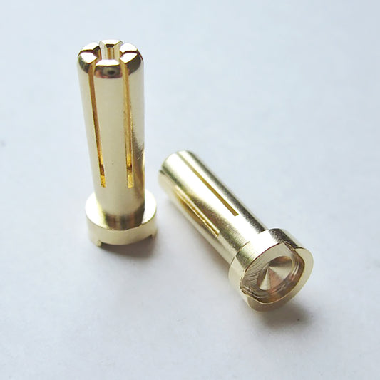 TQ Wire 5mm Low Profile Male Bullet Connector (Gold) (2)