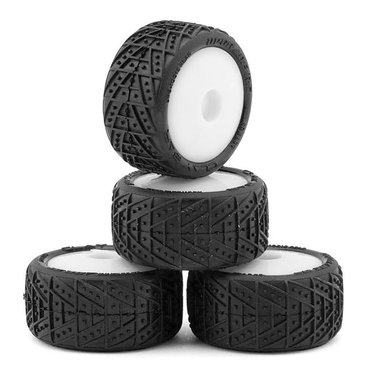 UpGrade RC Clay Bar Pre-Mounted Clay Tires for Losi® Micro-T (White) (4)