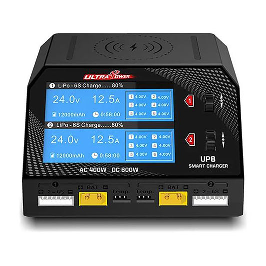 Ultra Power UP8 AC 400W / DC 600W 16A x2 Dual Channel Output 1-6S Battery Charger/Discharger/Balancer/Tester