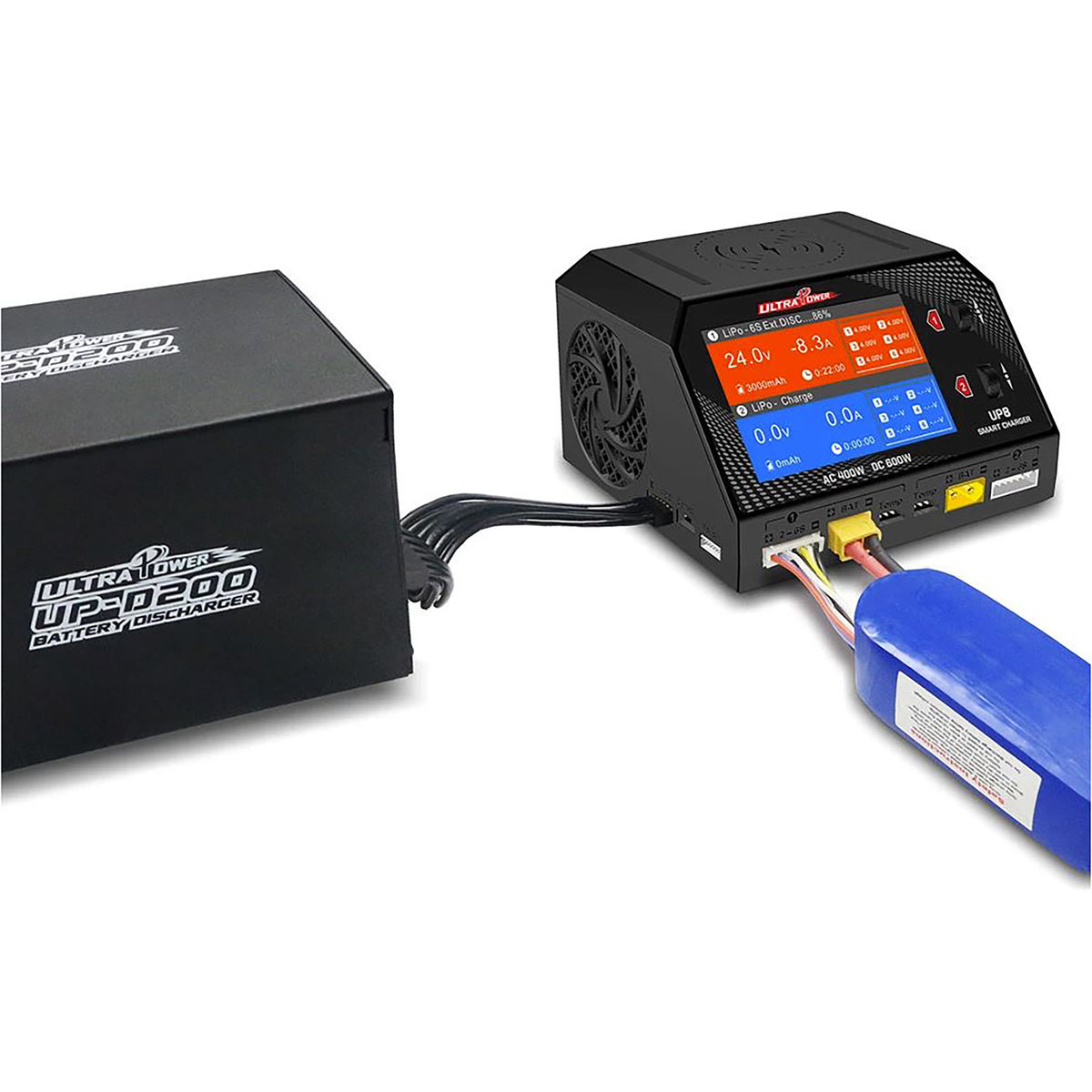 Ultra Power UP8 AC 400W / DC 600W 16A x2 Dual Channel Output 1-6S Battery Charger/Discharger/Balancer/Tester