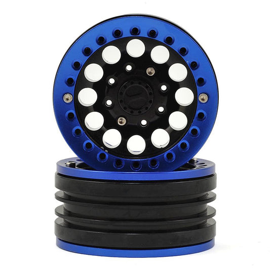 Xtra Speed Aluminum 1.9" Iron Clock Mass Beadlock Wheel (Blue) (2)